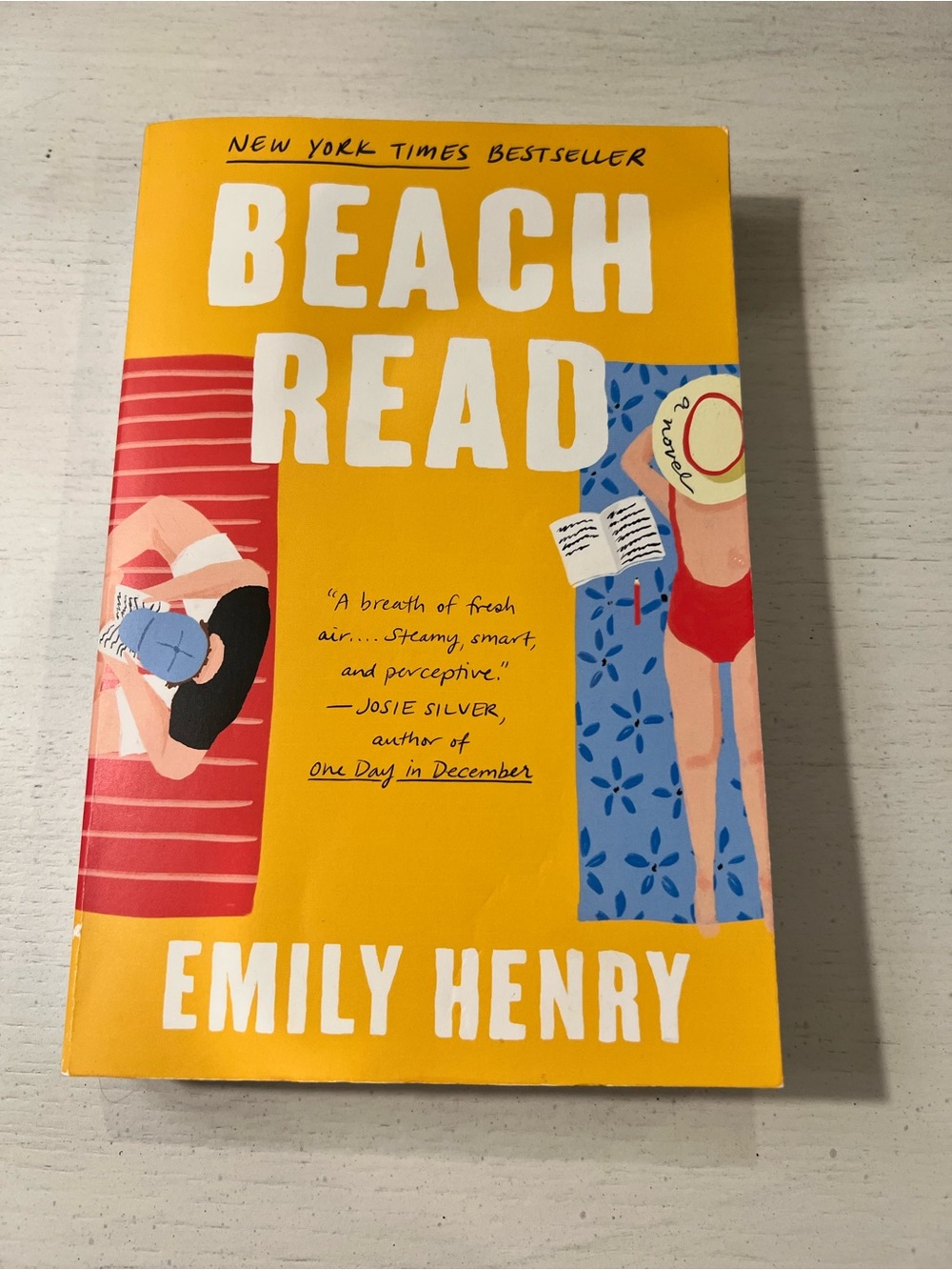 Beach Read by Emily Henry - Bright Yellow Paperback